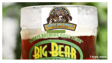 Big Bear Brewing Company menu